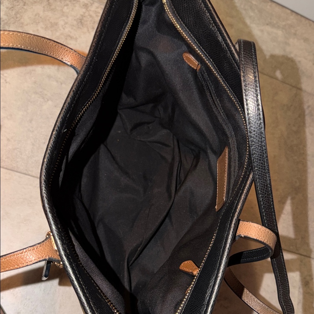 Coach Tan and Black Leopard Print Tote - Picture 6 of 6
